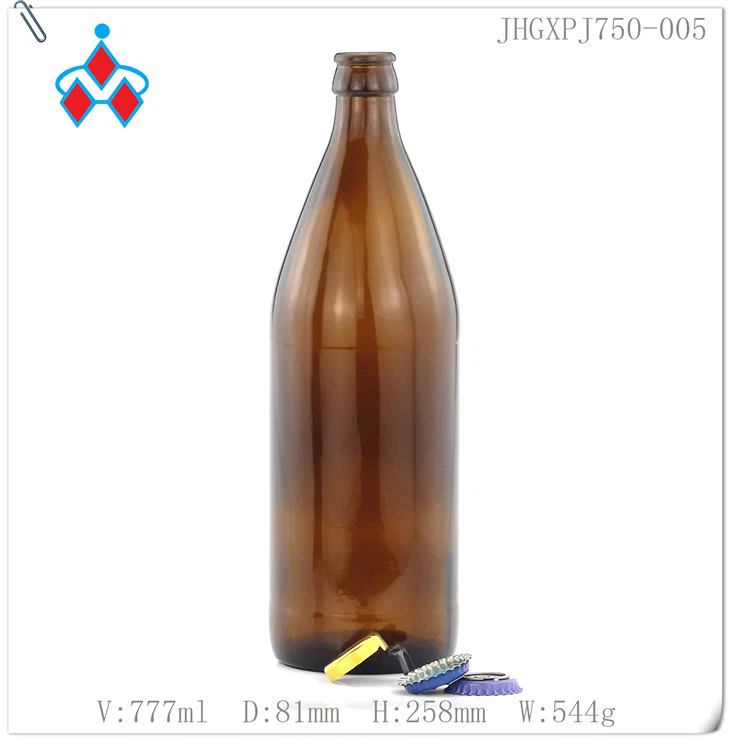 Amber ølglassflaske 750ml